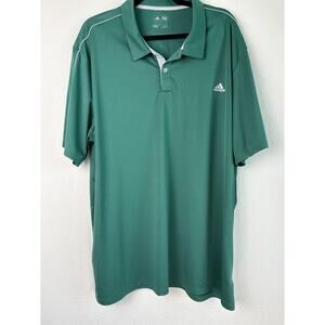 Adidas Polo Golf Shirt Men's Size 2XL Kelly Green Short Sleeve Activewear